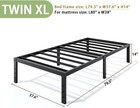 Metal Bed Frame Twin Xl Size 14 Inch Heavy-duty Twin Xl Platform Bed Frame