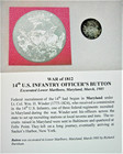 Dug War Of 1812 U s  14th Regular Army Officer s Button  Unit Raised In Maryland