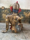 24  Old Tibet Buddhism Bronze Gild Guan Yin Kwan-yin Bodhisattva Buddha Statue