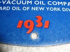 Vintage 1931 Mobil Mobilgas Marine Gasoline Pegasus 11 3 4  Porcelain Metal Sign