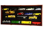 O Scale Model Train Display Case Cabinet Wall Rack Box - 98  Uv Lockable