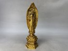 Y8548 Statue Wood Carving Buddha Figurine Figure Japan Antique Interior Decor