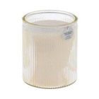 Salted Coconut And Mahogany Scented 2-wick 17 1oz Ribbed Jar Candle