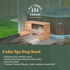 All Things Cedar Wooden 2 Tiered Step Stool For Outdoor Spas Or Backyard Patios