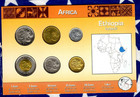 Littleton World Coin Set Ethiopia Unc 1birr  1 5 10 25 50 Cents 1977
