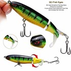5-10x Fishing Lures Bait Whopper Plopper Topwater Floating Rotating Tail Set