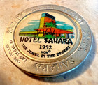  1 Hotel Sahara  1952 1996  Inlaid Token - Las Vegas   Nevada Casino Chip B365