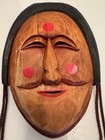Vintage Korean Mask Hand Carved Wood Wall Hanging Asian Decor Bridegroom Mask