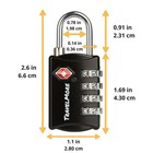 5 Pack Tsa Luggage Locks With 4 Digit Combination     Heavy Duty Set Your Own P   