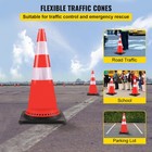 Safety Cones Traffic Cones 8 X 30  Orange Reflective Collars Road Cones