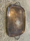   antique Barker-ellis Oval Silver Plate  Vintage  Tray Menorah Mark