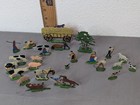24 Vtg  Hans Heinrichsen  h h  Flat Lead Farm Figures  Animals  Trees hay Wagon