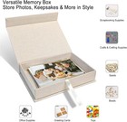 5x7 Archival Photo Storage Box With Lid - Stackable Memory Keepsake Organizer Fo