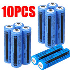 10pcs 18650 Lithium Batteries 3 7v Li-ion Rechargeable For Torch Headlight New