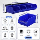 Maitys Wall Mounted Storage Bins Plastic Hanging Stackable Storage Parts Gara   