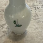 Vintage Chinese Hand Painted Porcelain Mini Vase Bird Cherry Blossom Gold Trim