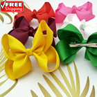 40pcs 4 Inch Hair Bows For Girls hand-made Grosgrain Ribbon Hair Bow Alligator C