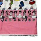 Vintage Pink Paper Doll Border Fabric Traditions Mouse Feathers  5219 4 03 Sq Yd