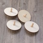  4 Pcs Wooden Spinning Top Toy Child Montessori Gyroscope Kids Unfinished