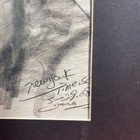 Original Charcoal Portrait Drawing 1968 Signed Male Figure Artwork