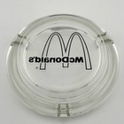 Vintage 1970s Mcdonald   s Clear Glass Ashtray Black Logo Rare Fast Food Promo