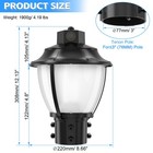 80w Led Circular Post Top Light Dusk To Dawn Street Garden Pole Lamp 3000k 5000k