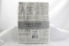 Joy Peace Happy Holidays Silver Christmas Holiday Tablecloth 60  X 120 