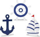 Nautical Wooden Anchor   Decor Set - Summer Tabletop   Party Decor