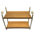Vintage Mid-century Modern 2 Tier Rolling Tv Stand   Bar Cart