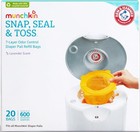 Diaper Pail Refill Bags - Lavender Scented  20 Pack  Snap   Seal  Holds 600 Diap