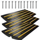 Driveway Ramp Rubber Curb Ramp 48 1 x16 x2 6  Threshold Ramp 15t 33069 Lbs