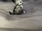 Vintage Goebel W  Germany Porcelain Grey White Kitten Cat With Ladybug Figurine