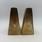 Vintage Rosenthal Netter Art Deco Fan Shaped Brass Bookends Mcm 6 75    Tall