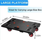 2pcs Furniture Dolly Moving W wheels Heavy Duty Interlocking Flat Dollies 330lbs