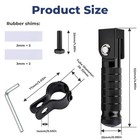 2-in-1 E-bike Foot Pegs - Clamp-on   M8 Bolt-on Foldable Passenger Foot - Black