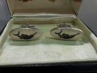Vintage Silver Tone Anson Swordfish Cufflinks 1    X 1 2    
