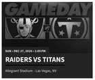   Message For  500 Deal  Las Vegas Raiders Vs  Tennessee Titans Tickets