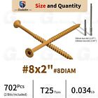  8 X 2  Deck Screws T25 Torx Drive Self Tapping Wood Screws Exterior Fence Screw