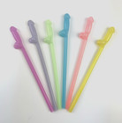 Set Of 12 - Glow In The Dark Dick Straws Bachelorette Party -free Usa Shipping  