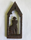 Antique Cast Iron Napoleon Wall Plaque Gothic Architectural Decor French Style
