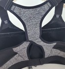 Victoria Sport Racerback Sports Bra 34dd Heather Gray Black High Support