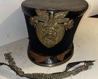 Antique West Point Cadet Vintage Full Dress Shako Bucket Cap