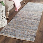 Safavieh Cape Cod Natural blue 2 Ft  X 12 Ft  Gradient Striped Runner Rug