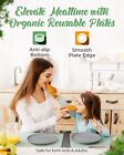 Wheat Straw Plates Set Of 4 Unbreakable Plastic Dishes Dinner Microwave Safe