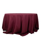 Burgundy 132  Premium Round Polyester Tablecloth Wedding Party Tabletop Dinner