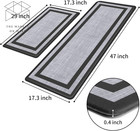 Kitchen Mats Set Of 2  Cushioned Anti-fatigue Non-skid Rug Sets Ergonomic