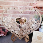 Heart Wedding Guest Book Alternative Wood Guest Book Wedding Reception With 100