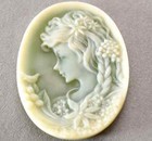 Lady Silicone Mold Cameo 40x30mm Sugarcraft Resin Polymer Clay Fimo Flexible 