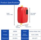 110v Electric Tankless Water Heater Compact Point Of Use Heater With Lcd Display