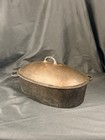 Vintage Husqvarna Cast Iron Dutch Oven 4l Oval Roasting Pot With Lid Sweden